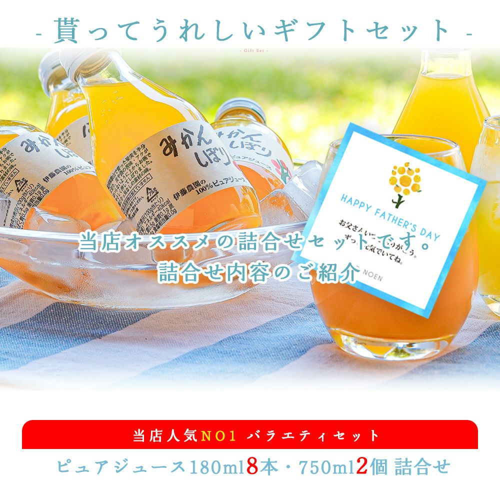 夏ギフト対象商品】バラエティセットV-064(みかんジュース750ml×2本