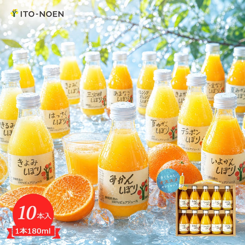 100%ピュアジュースみかんジュース10本オススメセット
