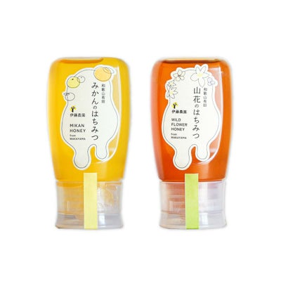 みかんのはちみつと山花のはちみつ チューブボトル300g 2種セット