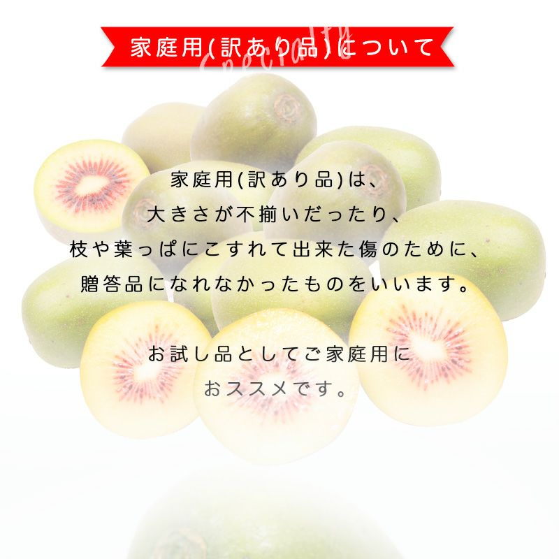 家庭用(訳あり品)キウイ［レインボーレッド］ミックスサイズ1kg